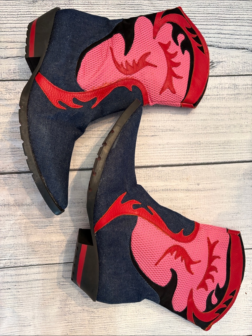 Bon Bon Denim western boots - size 10 - Picture 2 of 4